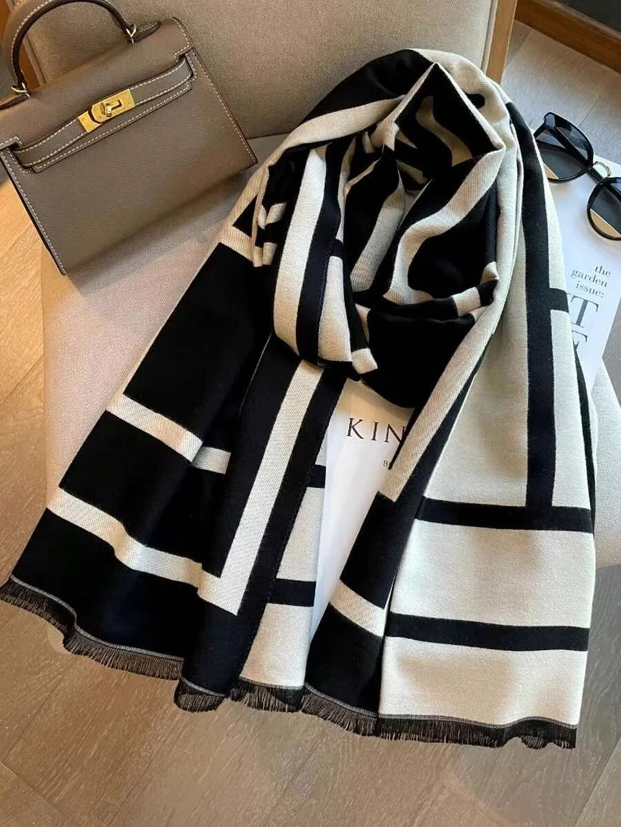Korean Monochrome Scarf by Shaista Collection