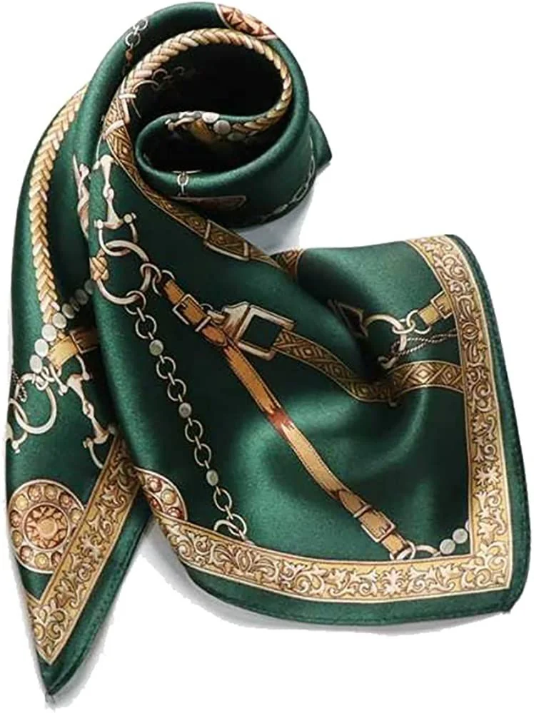 Printed Square Satin Scarf by Shaista Collection